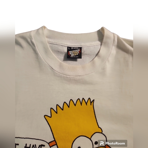 Vintage Bart Simpson tshirt Large single stitched 1990 Screen Stars - Picture 5 of 5